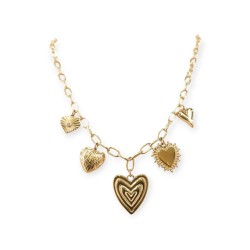 Collar charm corazones