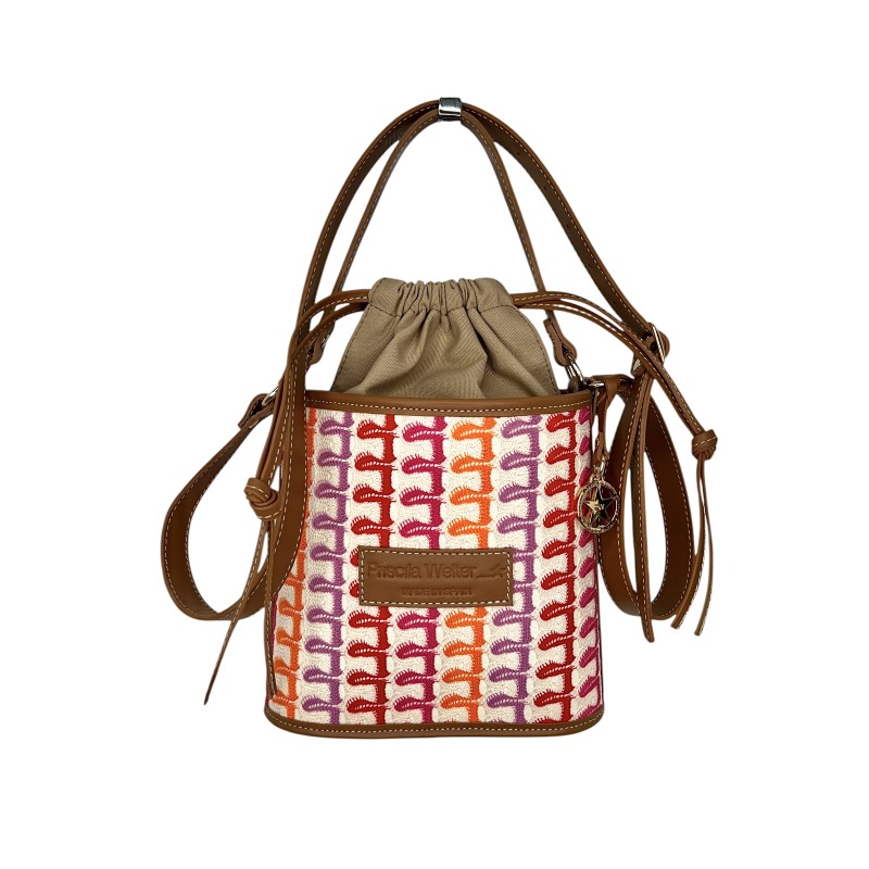 Sienna bag embroidery fucsia/rojo