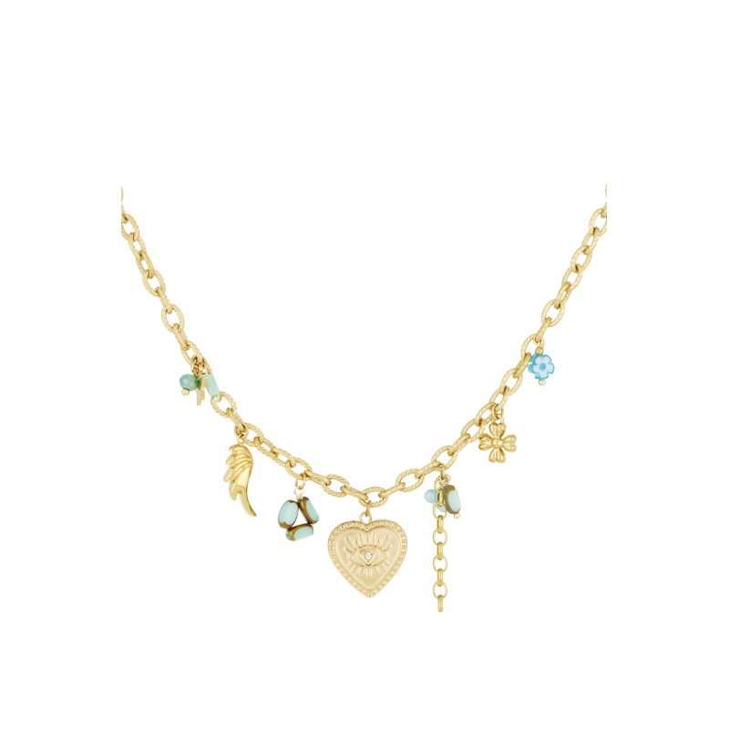 Collar charms turquesa