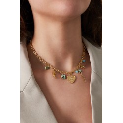 Collar charms turquesa
