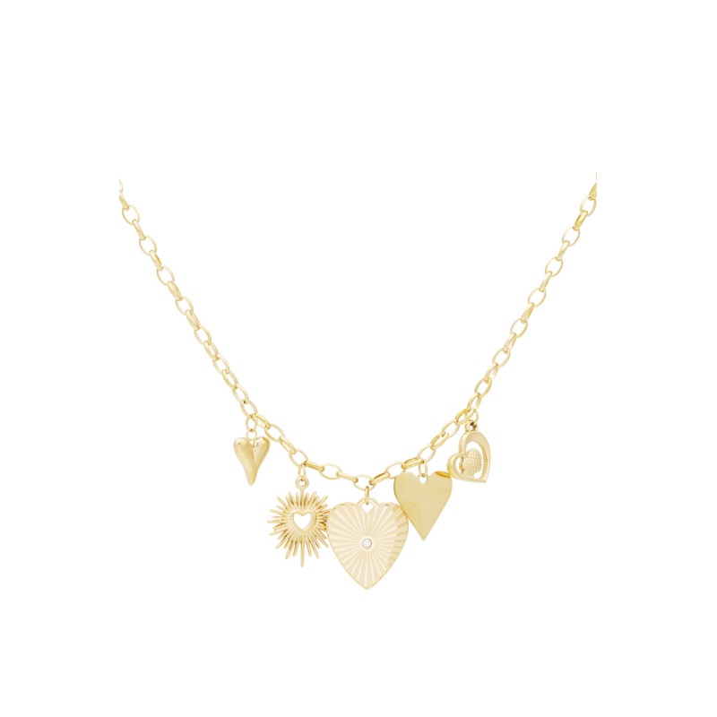 Collar charms corazones