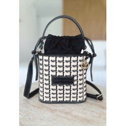 Sienna bag embroidery black/beige