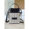 Sienna bag embroidery black/beige