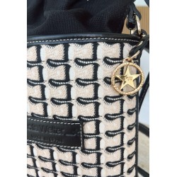 Sienna bag embroidery black/beige