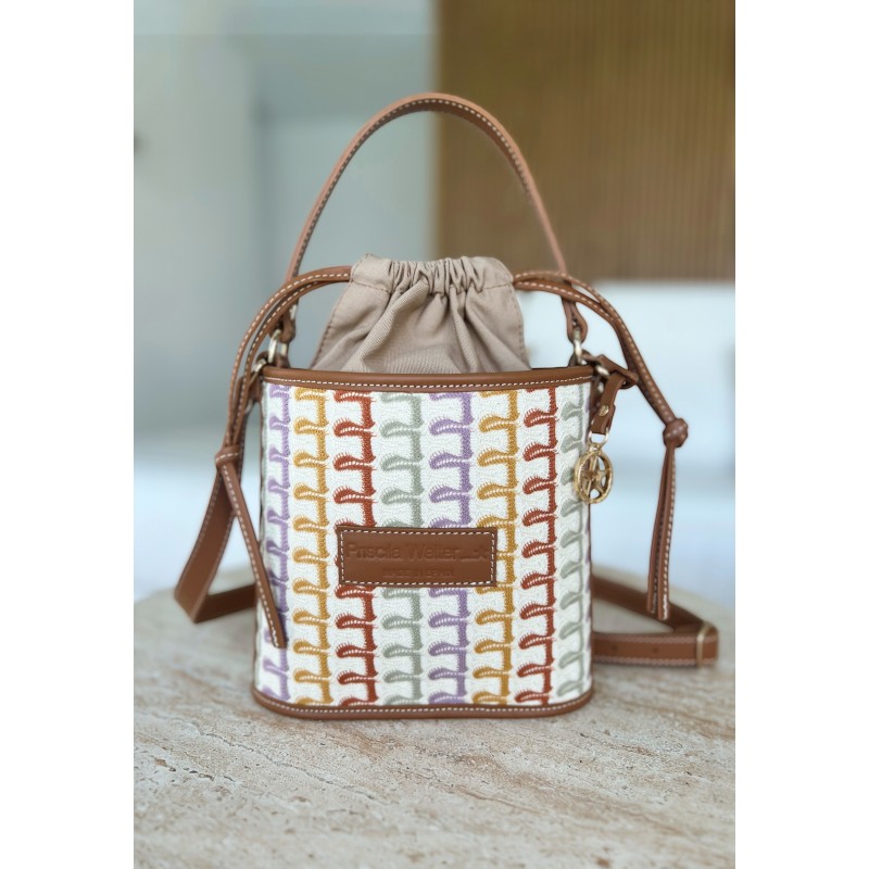 Sienna bag embroidery verde/mostaza