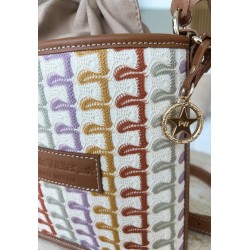 Sienna bag embroidery verde/mostaza