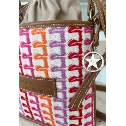 Sienna bag embroidery fucsia/rojo