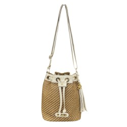 Bolso rafia/piel Adri