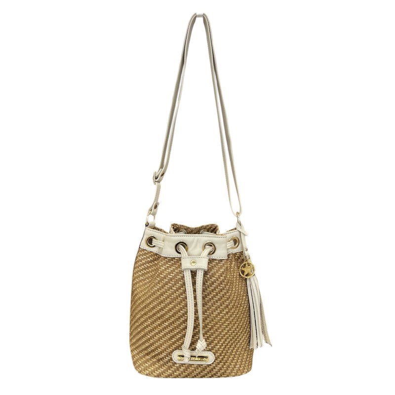 Bolso rafia/piel Adri