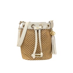 Bolso rafia/piel Adri