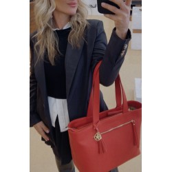 SASHA SHOPPING BAG RED