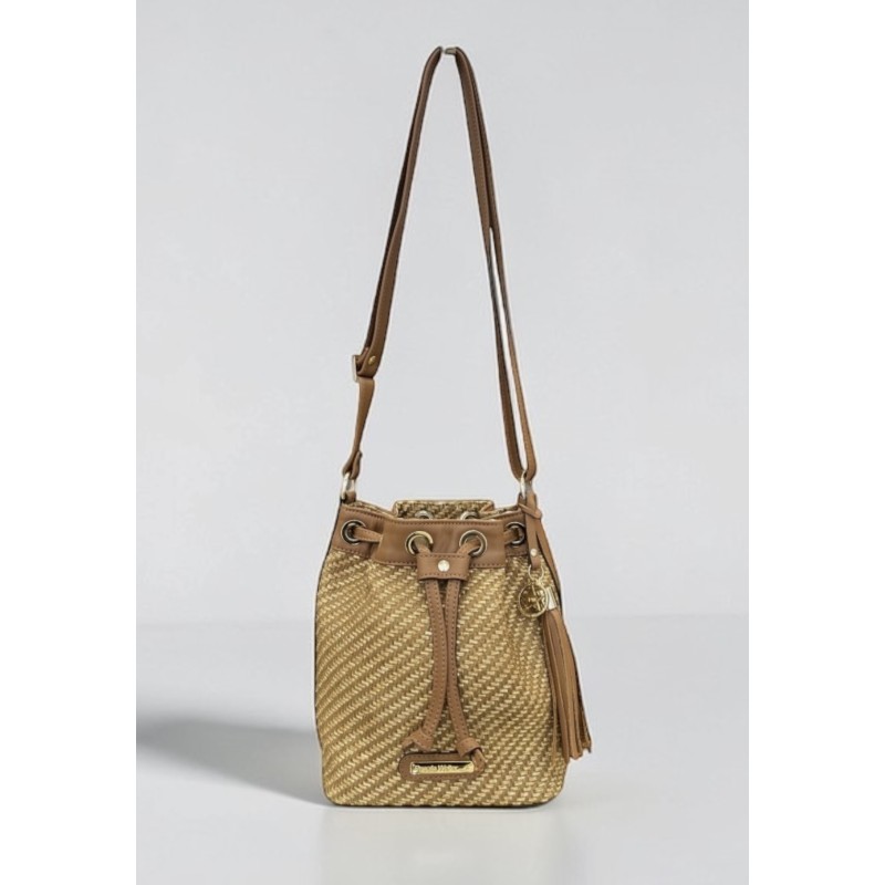 Bolso rafia/piel Adri