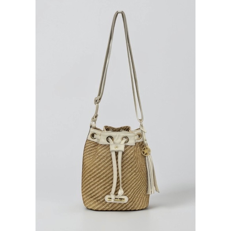 Bolso rafia/piel Adri