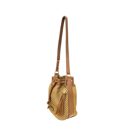 Bolso rafia/piel Adri