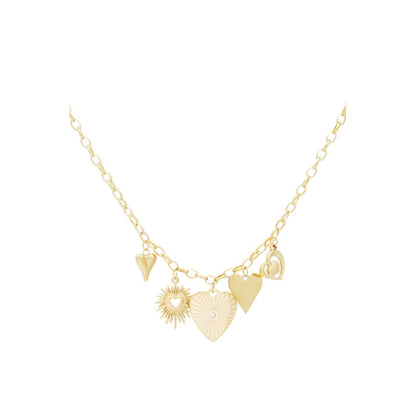 Collar charms corazones