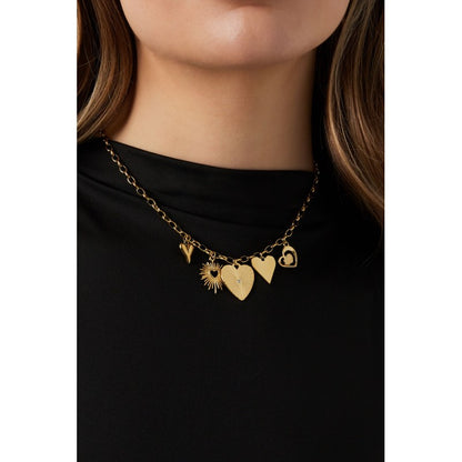 Collar charms corazones